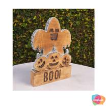 HALLOWEEN DECORACAO DE MADEIRA BOO 36 x 25 x 4 cm