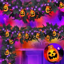 Halloween Garland TURNMEON 3D Pumpkin com temporizador de 13 pés e 40 LED