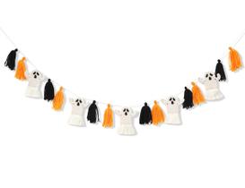 Halloween Ghosts Garland Macrame Decoração de Halloween WAHAWU