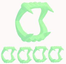 Halloween Glow in the Dark Fangs Teeth, pacote com 100 Dreidel Co.