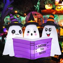Halloween inflável Ghost GOOSH 1,6 m com decoração externa de LEDs Halloween inflável Ghost GOOSH 1,6 m com decoração externa de LEDs