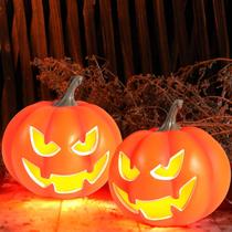 Halloween Light up Pumpkin Rocinha Plastic, pacote com 2 unidades, 15x15cm Halloween Light up Pumpkin Rocinha Plastic, pacote com 2 unidades, 15x15cm