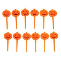Halloween Pick para Doces e Petiscos Abóbora Ref.H084 c/12 - Silverplastic