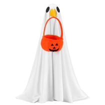 Halloween Porch Goose Outfit Ghost para pato de plástico de cimento de 23" Halloween Porch Goose Outfit Ghost para pato de plástico de cimento de 23"