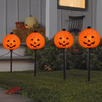 Halloween Pumpkin Pathway Markers Lights GOOTHY 7 pés 4 unidades Halloween Pumpkin Pathway Markers Lights GOOTHY 7 pés 4 unidades