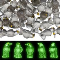 Halloween Sonwyoung 100 peças de mini resina luminosa Crows 2,6 cm Halloween Sonwyoung 100 peças de mini resina luminosa Crows 2,6 cm