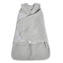 HALO Micro Fleece Sleepsack Swaddle, 3-Way Adjustable Wearable Blanket, TOG 3.0, Cinzento, Recém-nascido, 0-3 Meses