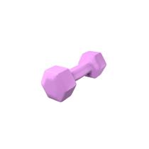 Halter 1kg emborrachado sextavado rosa