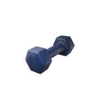 Halter 2kg emborrachado sextavado azul