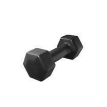 Halter 2kg emborrachado sextavado preto