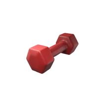 Halter 2kg emborrachado sextavado vermelho