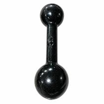 Halter 3 kg Unid Preto Revestido Musculação
