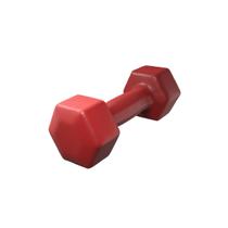 Halter 3kg emborrachado sextavado vermelho
