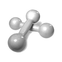 Halter 7kg Emborrachado PVC o Par Prata