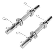 Halter Barra Maciça Cromada de 40cm com Presilhas para Exercícios (PAR)