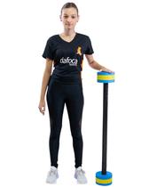 Halter Barra Redondo Hidroginástica 3-4kg 100cm DF4026-AZ Azul/Amarelo Dafoca Sports