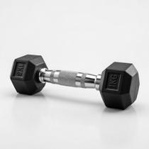 Halter Dumbell Ahead Sports 1kg Sextavado Emborrachado Pegada Cromada Halter Dumbell Ahead Sports 1kg Sextavado Emborrachado Pegada Cromada