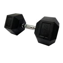 Halter dumbell emborrachado sextavado cromado de 25kg rae Halter dumbell emborrachado sextavado cromado de 25kg rae
