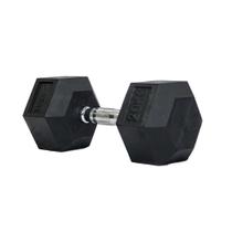 Halter Dumbell Emborrachado Sextavado Cromado Peso 20kg Rae Halter Dumbell Emborrachado Sextavado Cromado Peso 20kg Rae