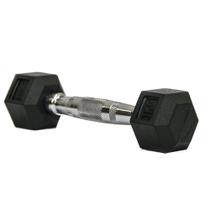 Halter dumbell emborrachado sextavado cromado rae - 1kg