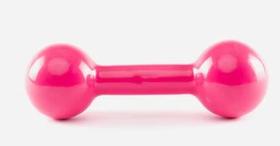 Halter Peso Academia Musculação Emborrachado Rosa Alux 1kg