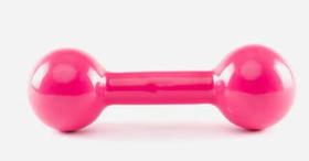 Halter Peso Academia Musculação Emborrachado Rosa Alux 4kg