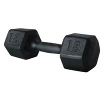 Halter sextavado 18kg para musculação fitness treino de força academia cross training exercícios resistência premium Halter sextavado 18kg para musculação fitness treino de força academia cross training exercícios resistência premium