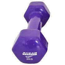 Halter Sextavado Em Vinil Ahead Sports 2Kg Roxo Halter Sextavado Em Vinil Ahead Sports 2Kg Roxo