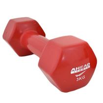 Halter Sextavado em Vinil Ahead Sports 3kg Vermelho