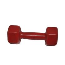 Halter Sextavado Emborrachado 3kgs Vermelho Musculação