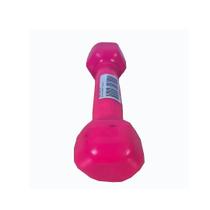 Halter Sextavado Emborrachado de Peso Academia Funcional 1Kg Rosa