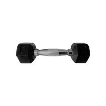 Halter Sextavado Injetado 2,0kg com Pegada Cromada em Ferro Fundido Anilhas Fitness