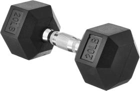 Haltere Amazon Basics Rubber Hex 9,07 kg preto Haltere Amazon Basics Rubber Hex 9,07 kg preto