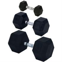 Haltere Champion Barbell Encapsulado em Borracha Hex 2,27 kg (cada) Haltere Champion Barbell Encapsulado em Borracha Hex 2,27 kg (cada)
