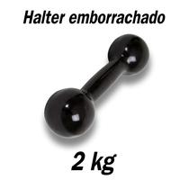 Halteres 2kg Emborrachado - P/ Fortalecimento Musculação treino Em Casa Academia fitness