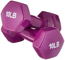 Halteres Amazon Basics Hand Weights 4,5 kg revestidos de vinil, 2 peças Halteres Amazon Basics Hand Weights 4,5 kg revestidos de vinil, 2 peças