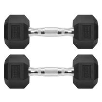 Halteres Hexagonais de Ferro Fundido com Revestimento de Borracha 3,4kg/Pares Zoomster Halteres Hexagonais de Ferro Fundido com Revestimento de Borracha 3,4kg/Pares Zoomster