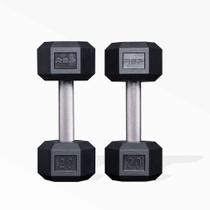 Halteres REP Hexagonais de Borracha Par 9 kg