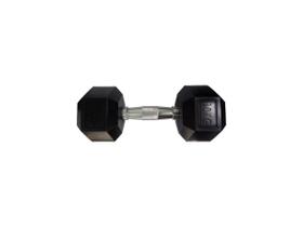 Halteres Sextavado Injetado com Pegada Cromada 10,0Kg - ANILHAS FITNESS