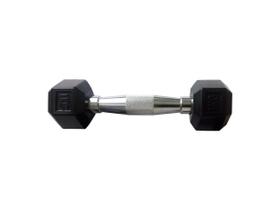 Halteres Sextavado Injetado com Pegada Cromada 1,0Kg