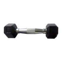 Halteres Sextavado Injetado com Pegada Cromada 1,0Kg