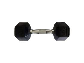 Halteres Sextavado Injetado com Pegada Cromada 4,0Kg Halteres Sextavado Injetado com Pegada Cromada 4,0Kg