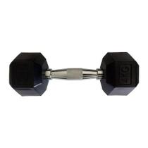 Halteres Sextavado Injetado com Pegada Cromada 4,0Kg