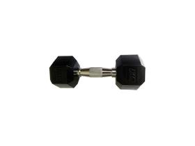 Halteres Sextavado Injetado com Pegada Cromada 6,0Kg