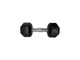Halteres Sextavado Injetado com Pegada Cromada 8,0Kg Halteres Sextavado Injetado com Pegada Cromada 8,0Kg