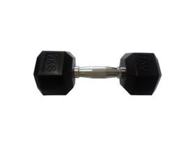 Halteres Sextavado Injetado com Pegada Cromada 9,0Kg