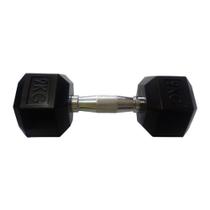 Halteres Sextavado Injetado com Pegada Cromada 9,0Kg