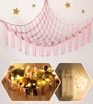 Hamaca de Almacenamiento para Peluches RelaxScene XL 130x130x160 cm con Luz LED Hamaca de Almacenamiento para Peluches RelaxScene XL 130x130x160 cm con Luz LED