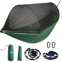 Hamaca de Camping Miztli con Mosquitero Espacioso y Correas para Árboles Hamaca de Camping Miztli con Mosquitero Espacioso y Correas para Árboles