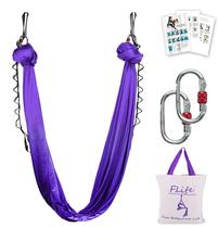 Hamaca de Yoga Aéreo F.Life 5m Incluye Cadena de Margarita y Mosquetón